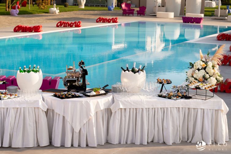 buffet nozze piscina